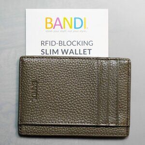 New in original box Bandi rf-blocking wallet, color: taupe